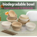 Engångssockerrör Bagasse Pulp Round Sallad Bowl